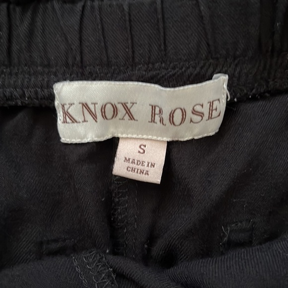 Knox Rose 100% Rayon Black Ankle Joggers Pull-On Pants, Size Small,Elastic Waist - Picture 13 of 15